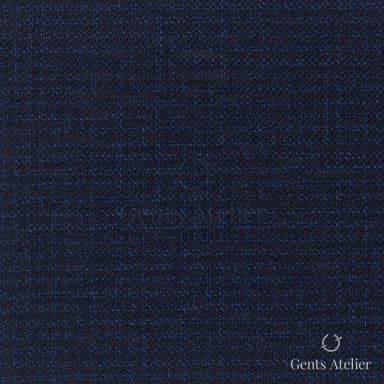 Костюмная ткань Marzoni 609 - 413 / 1000 — Тёмно-синий / Чёрный, меланж, 100% шерсть