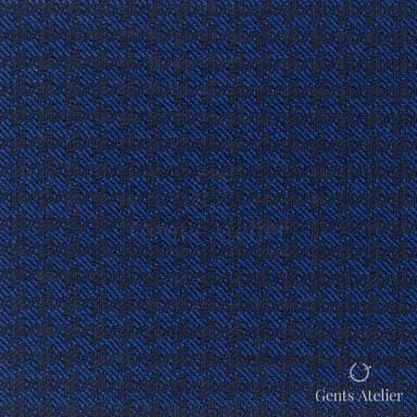 Костюмная ткань Marzoni 609 - 570 / 900 — Тёмно-синий, ёлочка, 100% шерсть