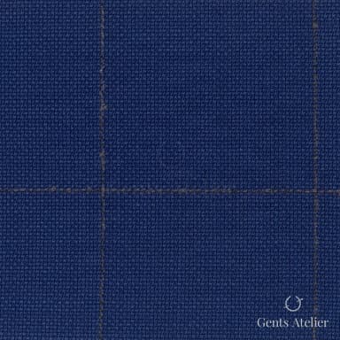 Костюмная ткань Marzoni 609 - 793 / 1000 — Синий / Коричневый, виндоупейн, 100% шерсть