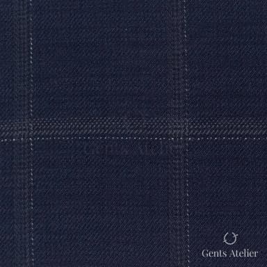 Костюмная ткань Marzoni 609 - 822 / 1000 — Тёмно-синий / Белый, виндоупейн, 100% шерсть