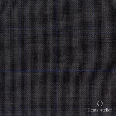 Костюмная ткань Marzoni 609 - 843 / 1000 — Коричневый / Синий, виндоупейн, 100% шерсть