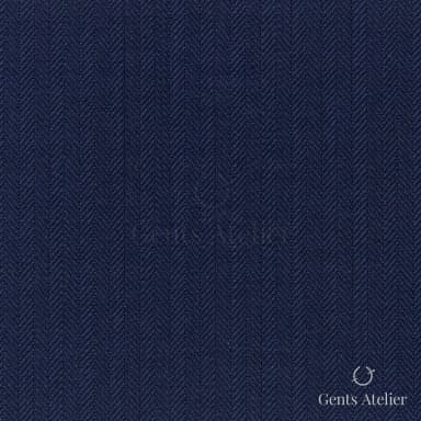 Костюмная ткань Marzoni 609 - 865 / 1000 — Тёмно-синий, ёлочка, 100% шерсть