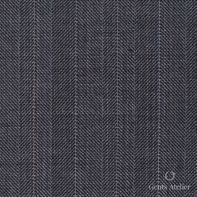 Костюмная ткань Marzoni 609 - 873 / 1000 — Серый / Оранжевый, ёлочка, 100% шерсть