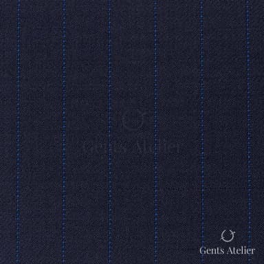 Костюмная ткань Marzoni 621 - 149 / 900 — Тёмно-синий, в полоску, 100% шерсть