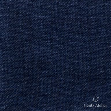 Костюмная ткань Marzoni 613 - 013 / 800 — Тёмно-синий, однотонная, 100% Linen