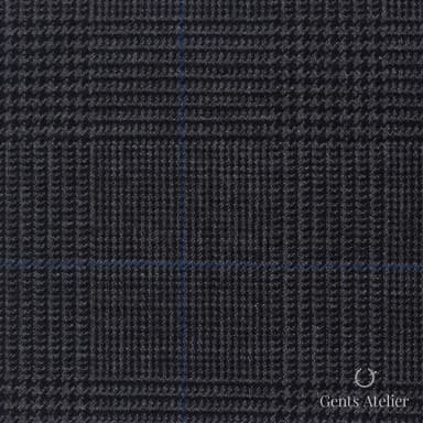 Костюмная ткань Marzoni 609 - 831 / 1000 — Угольно-серый / Синий, виндоупейн, 100% шерсть