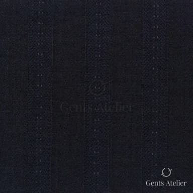 Костюмная ткань Marzoni 651 - 826 / 1200 — Тёмно-синий, в полоску, 100% шерсть