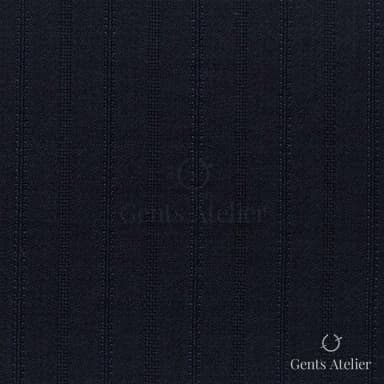 Костюмная ткань Marzoni 651 - 828 / 1200 — Тёмно-синий / Синий, в полоску, 100% шерсть