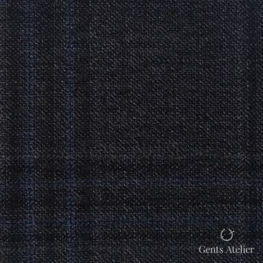 Костюмная ткань Marzoni 600 - 563 / 1000 — Угольный / Синий, виндоупейн, 100% шерсть