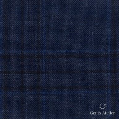 Костюмная ткань Marzoni 600 - 564 / 1000 — Синий / Тёмно-синий, виндоупейн, 100% шерсть