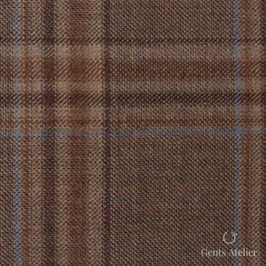 Костюмная ткань Marzoni 600 - 569 / 1000 — Кирпичный / Коричневый, ёлочка, 100% шерсть