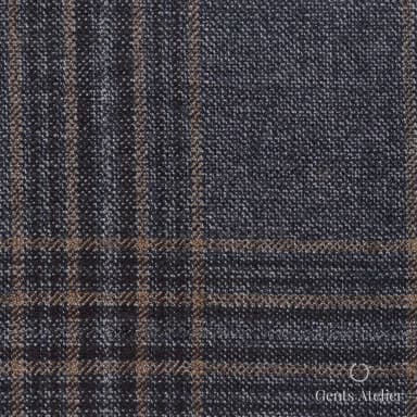 Костюмная ткань Marzoni 600 - 582 / 1000 — Серый / Светло-коричневый, виндоупейн, 100% шерсть