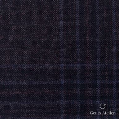 Костюмная ткань Marzoni 600 - 583 / 1000 — Тёмно-фиолетовый / Фиолетовый, виндоупейн, 100% шерсть