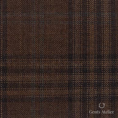 Костюмная ткань Marzoni 600 - 587 / 1000 — Грязно-коричневый / Коричневый, виндоупейн, 100% шерсть