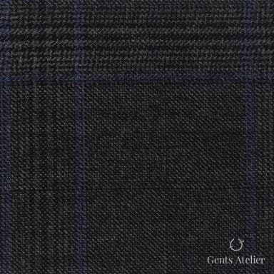 Костюмная ткань Marzoni 621 - 085 / 900 — Коричневый / Синий, виндоупейн, 100% шерсть