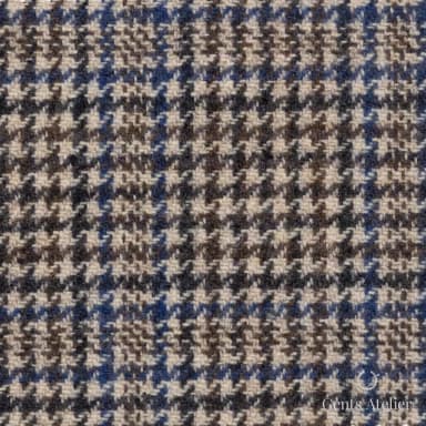 Костюмная ткань Marzoni 601 - 982 / 1200 — Бежевый / Коричневый, гусиная лапка, 90% шерсть / 10% Cashmere