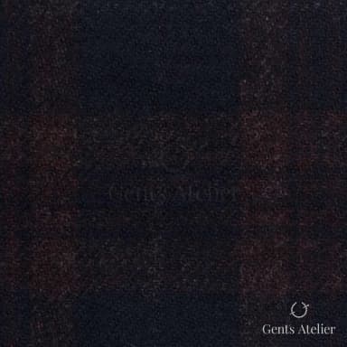 Костюмная ткань Marzoni 601 - 985 / 1200 — Тёмно-синий / Бордовый, в клетку, 90% шерсть / 10% Cashmere