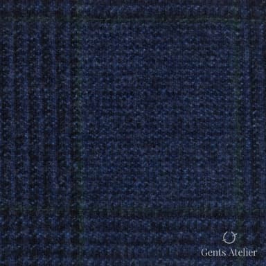 Костюмная ткань Marzoni 641 - 175 / 1000 — Синий / Зелёный, виндоупейн, 100% шерсть