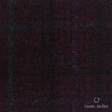Костюмная ткань Marzoni 651 - 649 / 1200 — Бордовый / Зелёный, в клетку, 100% шерсть