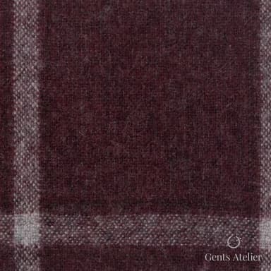 Костюмная ткань Marzoni 651 - 650 / 1200 — Бордовый / Белый, виндоупейн, 100% шерсть