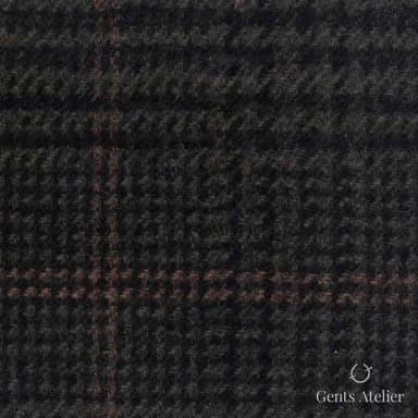 Костюмная ткань Marzoni 651 - 657 / 1200 — Тёмно-зелёный, виндоупейн, 90% шерсть, 10% Cashmere
