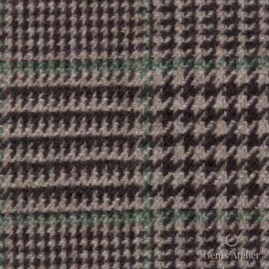 Костюмная ткань Marzoni 651 - 672 / 1200 — Коричневый / Зелёный, гусиная лапка, 90% шерсть, 10% Cashmere