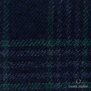 Костюмная ткань Marzoni 651 - 674 / 1200 — Синий / Зелёный, виндоупейн, 90% шерсть, 10% Cashmere