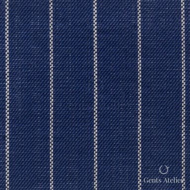 Костюмная ткань Marzoni 619 - 127 / 1000 — Синий / Белый, в полоску, 100% шерсть