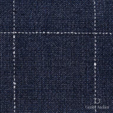 Костюмная ткань Marzoni 619 - 174 / 1000 — Тёмно-синий / Белый, виндоупейн, 100% шерсть