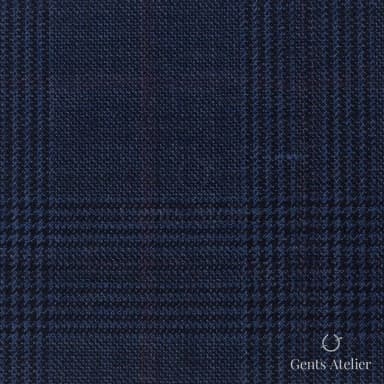 Костюмная ткань Marzoni 651 - 752 / 1200 — Тёмно-синий / Фиолетовый, виндоупейн, 100% шерсть