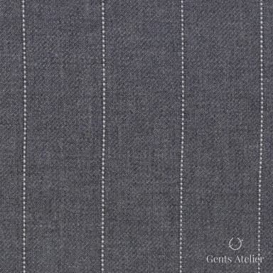 Костюмная ткань Marzoni 723 - 018 / 1200 — Серый / Белый, в полоску, 100% шерсть