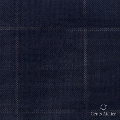 Костюмная ткань Marzoni 723 - 024 / 1200 — Тёмно-синий, виндоупейн, 100% шерсть