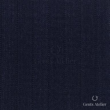 Костюмная ткань Marzoni 723 - 110 / 1200 — Тёмно-синий, в полоску, 100% шерсть