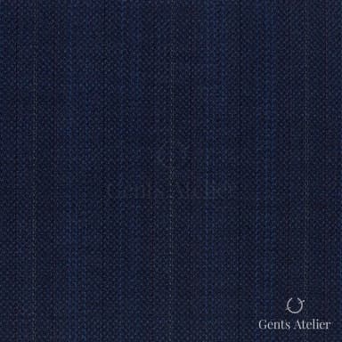 Костюмная ткань Marzoni 723 - 115 / 1200 — Тёмно-синий / Белый, в полоску, 100% шерсть