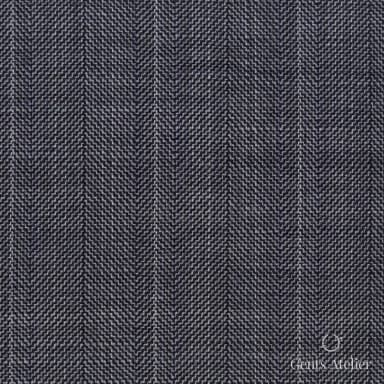 Костюмная ткань Marzoni 723 - 116 / 1200 — Серый / Белый, ёлочка, 100% шерсть