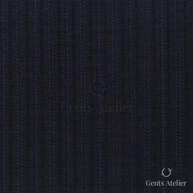 Костюмная ткань Marzoni 725 - 444 / 1400 — Тёмно-синий / Синий, в полоску, 100% шерсть