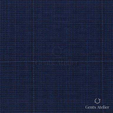 Костюмная ткань Marzoni 725 - 449 / 1300 — Тёмно-синий / Синий, виндоупейн, 100% шерсть