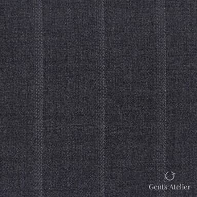 Костюмная ткань Marzoni 725 - 486 / 1500 — Тёмно-серый / Серый, в полоску, 100% шерсть