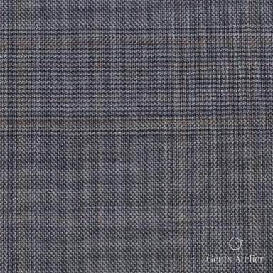 Костюмная ткань Marzoni 725 - 502 / 1500 — Серый / Бежевый, виндоупейн, 100% шерсть