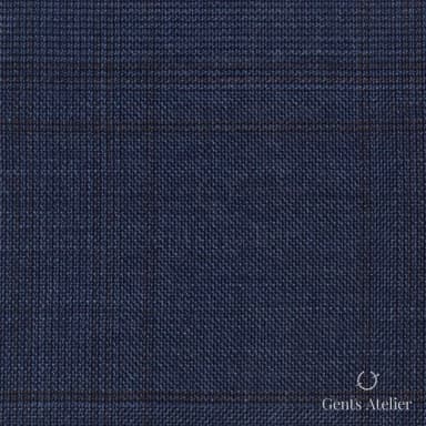 Костюмная ткань Marzoni 725 - 510 / 1500 — Синий / Бордовый, виндоупейн, 100% шерсть