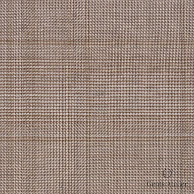 Костюмная ткань Marzoni 725 - 512 / 1500 — Светло-коричневый / Коричневый, в клетку, 100% шерсть
