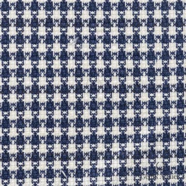 Костюмная ткань Marzoni 602 - 016 / 900 — Тёмно-синий / Белый, гусиная лапка, 50% шерсть, 50% Silk