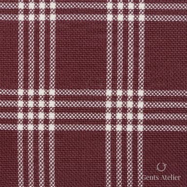 Костюмная ткань Marzoni 602 - 019 / 900 — Кирпичный / Белый, виндоупейн, 50% шерсть / 50% Silk