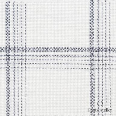 Костюмная ткань Marzoni 612 - 553 / 1000 — Белый / Синий, виндоупейн, 100% Bamboo