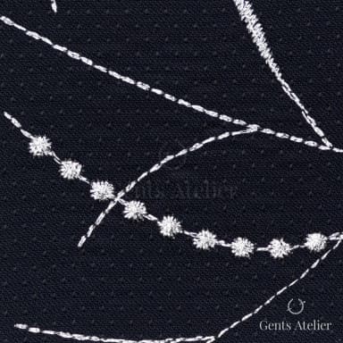 Костюмная ткань Marzoni 607 - 828 / 1200 — Синий / Sliver, узор, 52% полиэстер, 48% полиамид