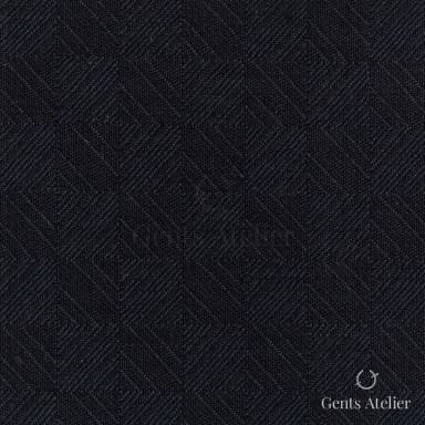 Костюмная ткань Marzoni 609 - 419 / 1000 — Тёмно-синий, узор, 100% шерсть
