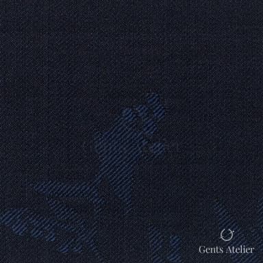 Костюмная ткань Marzoni 609 - 424 / 1000 — Тёмно-синий, оконная клетка, 100% шерсть
