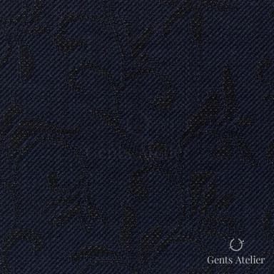 Костюмная ткань Marzoni 609 - 465 / 900 — Тёмно-синий, узор, 72% шерсть, 28% полиэстер