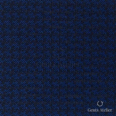 Костюмная ткань Marzoni 609 - 570 / 900 — Тёмно-синий, ёлочка, 100% шерсть