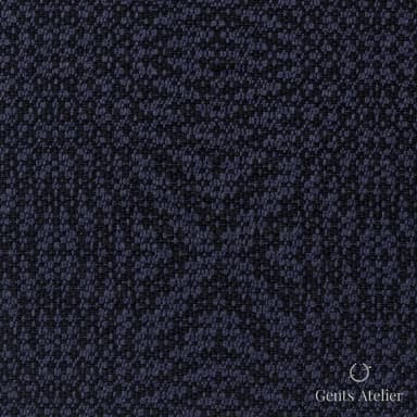 Костюмная ткань Marzoni 611 - 538 / 1400 — Тёмно-синий, узор, 50% шерсть, 50% шёлк